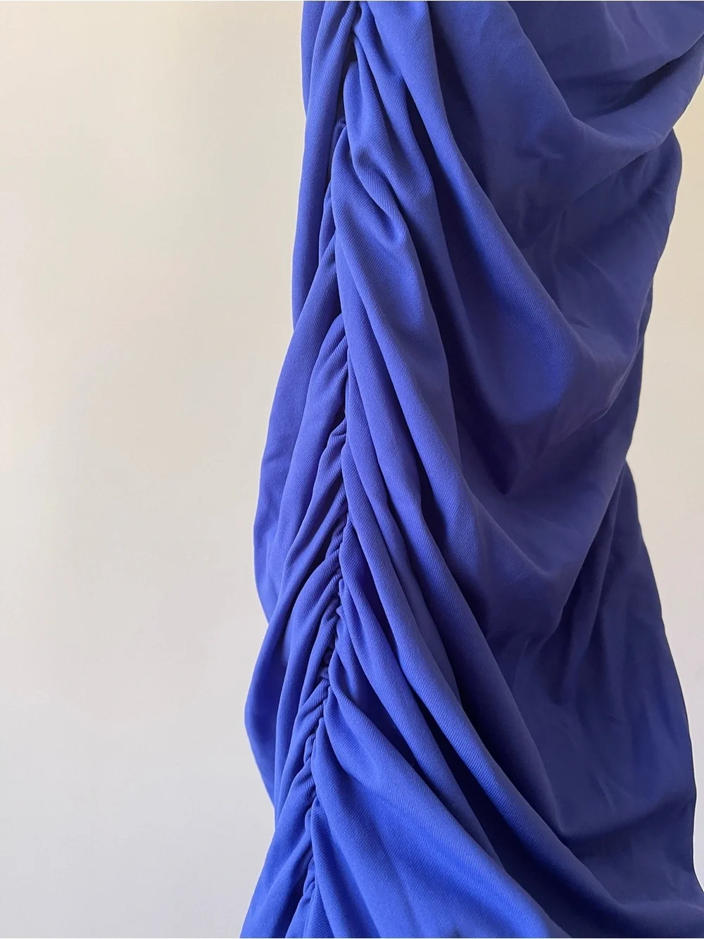 Babaton Cobalt Ruched Spaghetti-Strap Mini Dress Size S